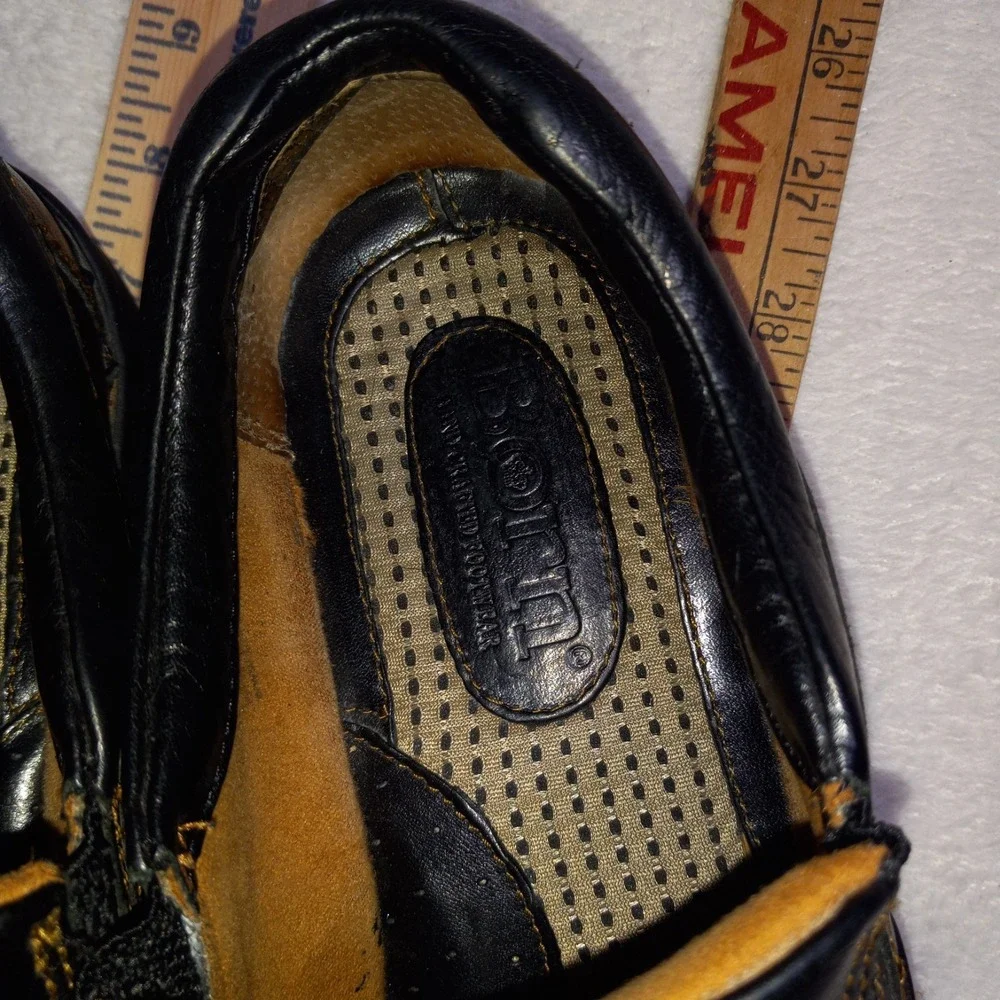 Born Shoes Mens Size 9.5 43 M/W BROWN Leather Slip On Casual Loafers M3663